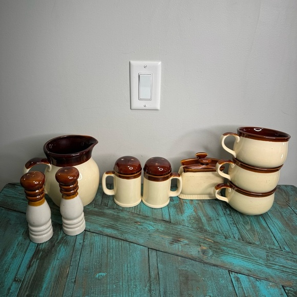 Vintage 70s Stoneware Wheat Pattern 9 Piece Bundle - Picture 11 of 11
